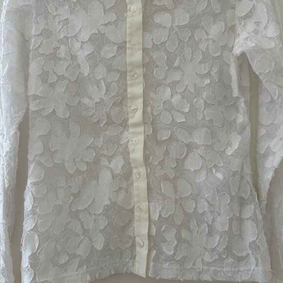 Anne Fontaine Floral Applique Shirt - Picture 3 of 8